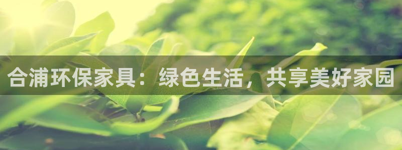 沐鸣2官方测速：合浦环保家具：绿色生活，共享美好家园